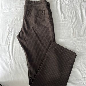 Private Member brown pinstripe pants. 34. Pair #2